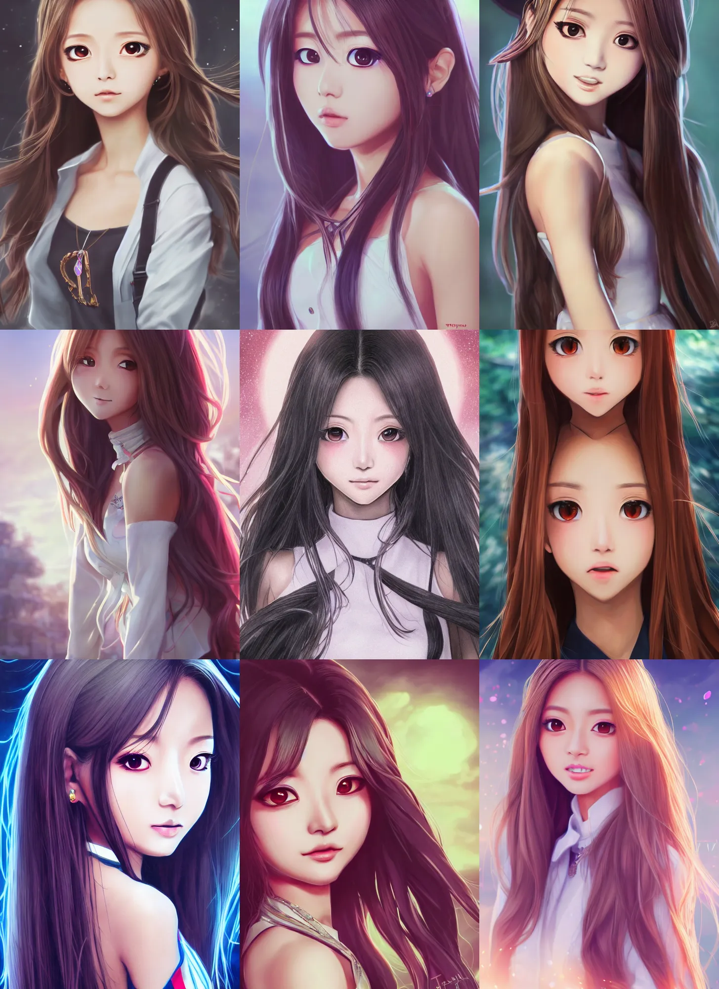 Prompt: very detailed full body portrait of tzuyu from twice, anime, fantasy, beautiful, pretty face, white eyes, slender, dreamy aesthetic, 4 k, sun yunjoo, cartoon style, aura of light, cinematic lighting, highly detailed, sharp focus, artstation, masterpiece, art by hyungjin yang