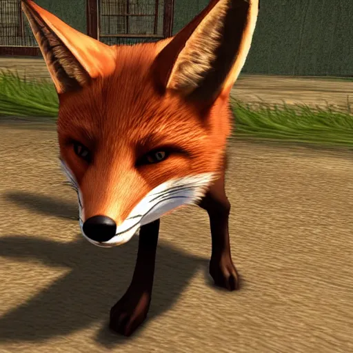 Image similar to a fox in a ps 2 game