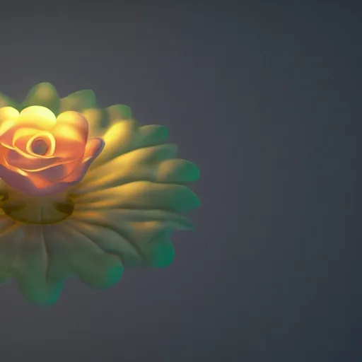 Prompt: Luminescent flower blooming at twilight, cgsociety, r /art, trending on artstation, artstationHD, octane render, highly detailed, cel-shaded, vray, volumetric lighting