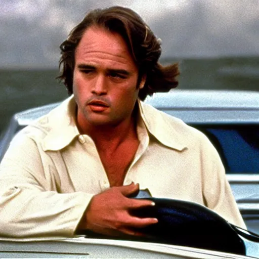 Prompt: marlon brando as the dude jeff lebowski