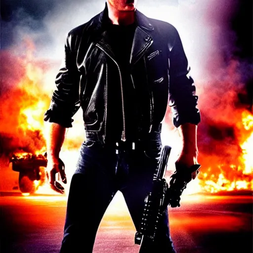 Prompt: terminator movie poster