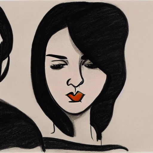 Image similar to a drawing of a man and a woman in the style of jarek puczel