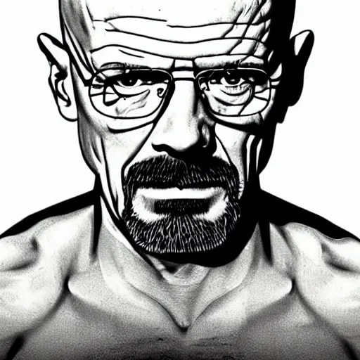 Prompt: ripped walter white