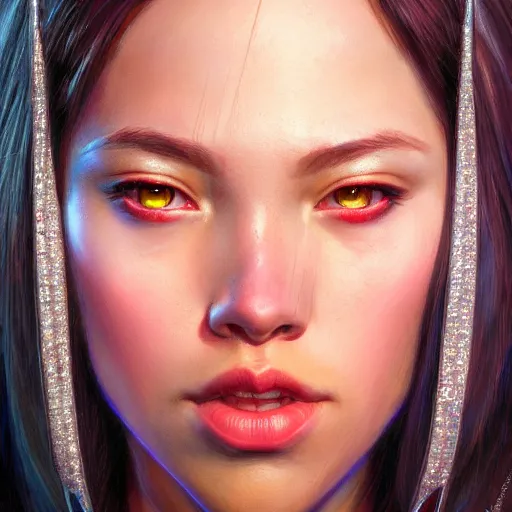Image similar to the face of a girl with notes of diamonds flying into her ear, wayne barlow, bao pham, donato giancola, larry elmore, masterpiece, trending on artstation, featured on pixiv, cinematic composition, beautiful lighting, sharp, details, hyper - detailed, hdr, 4 k, 8 k