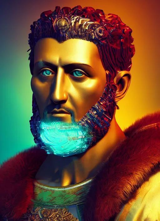 Image similar to roman emperor, in the style of alex konstad, mystical colors, rim light, beautiful lighting, 8 k, stunning scene, raytracing, octane render, trending on artstation