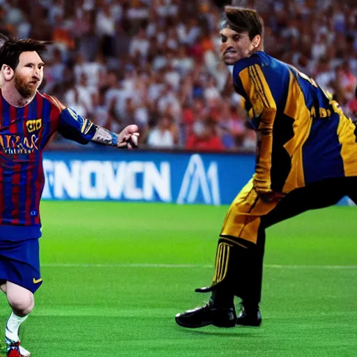 Image similar to lionel messi in hogwarts