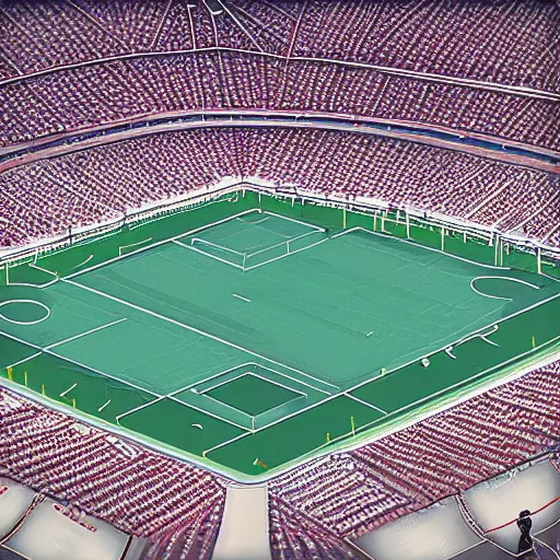 Image similar to olympic stadium, montreal, 1 9 7 6, digital art