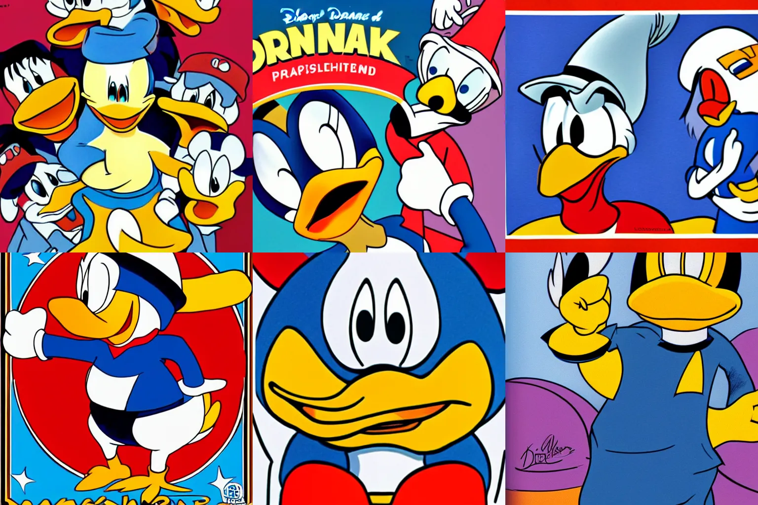 Prompt: donald duck psychosis