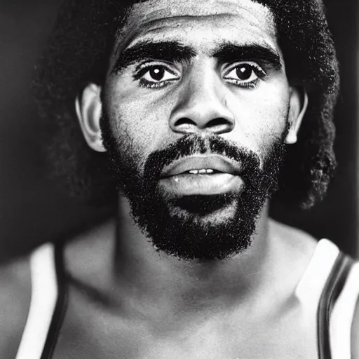 Image similar to portrait of kyrie irving, kyrie irving as che guevara, heroico, black and white, photograph by alberto korda, inspiring, dignifying, national archives