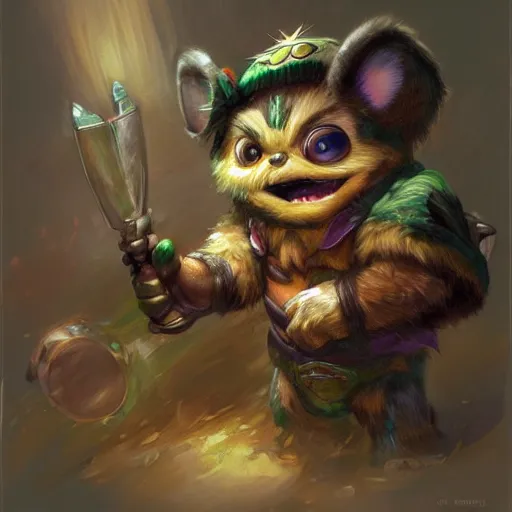 Prompt: Teemo from League of Legends, character portrait by Donato Giancola, Craig Mullins, digital art, trending on artstation