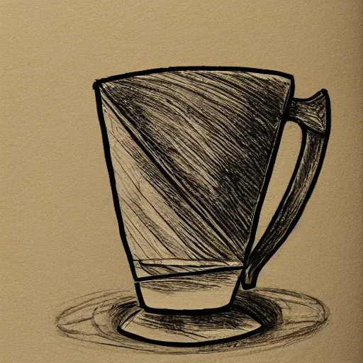 Image similar to simple ink drawing of a crystal chalice