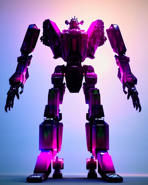 Image similar to hyperrealistic 3d render mecha iridescent pink concept art vray ute osterwald de chirico sharp cinematic very moody light 8k low angle shallow depth of field