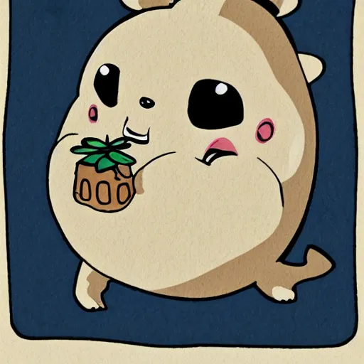 Image similar to smiling pandaslug in cartoon style