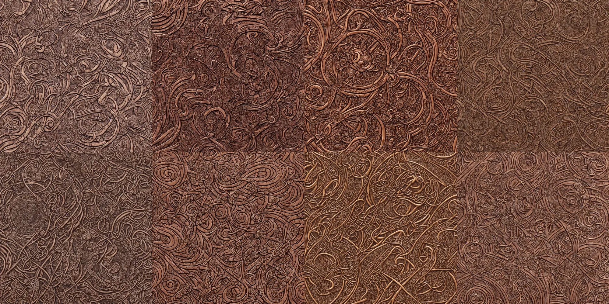 Prompt: seamless celtic wood sculpture, tiling borders, art by James Jean and Wayne Barlowe , high details , cinematic, cgsociety 8k