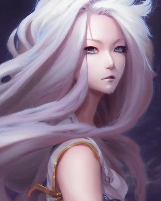 Image similar to character concept art of an anime stormy cloud goddess | | cute - fine - face, pretty face, realistic shaded perfect face, fine details by stanley artgerm lau, wlop, rossdraws, james jean, andrei riabovitchev, marc simonetti, and sakimichan, seoul, south korea, trending on artstation