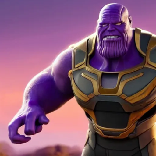 Prompt: Thanos as a pixar character