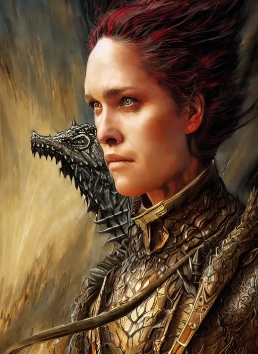 Prompt: a character from game of thrones tv - series, art by karol bak and mark brooks and donato giancola and bayard wu, 4 k, 4 0 9 6, hires, focus