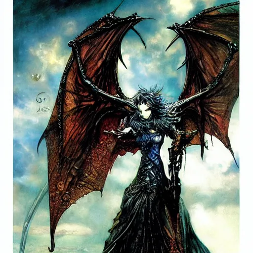 Image similar to dragon winglings, Louis Royo