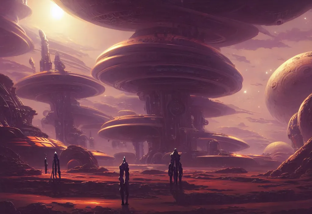 Image similar to futuristic alien signs on an steampunk planet, intricate oil painting, high detail illustration, sharp high detail, manga and anime 1 9 9 9, official fanart behance hd artstation by jesper ejsing and makoto shinkai, 4 k,