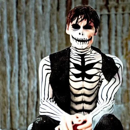 Image similar to Cillian Murphy as Jack the Pumpkin King