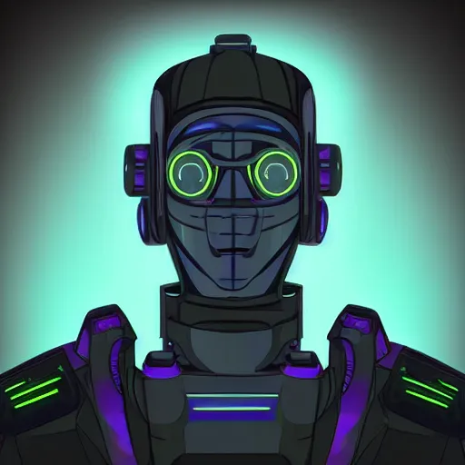 Prompt: Cyberpunk Robot police Mugshot with cyberpunk aesthetic, digital art made