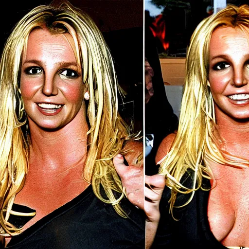 Image similar to britney spears eating a hamburger