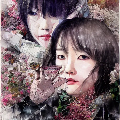 Prompt: Lee Jin-Eun by John Salminen, rule of thirds, seductive look, beautiful