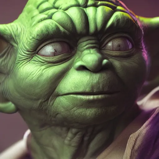 Prompt: yoda as the hulk, au naturel, hyper detailed, digital art, trending in artstation, cinematic lighting, studio quality, smooth render, unreal engine 5 rendered, octane rendered, art style by klimt and nixeu and ian sprigger and wlop and krenz cushart