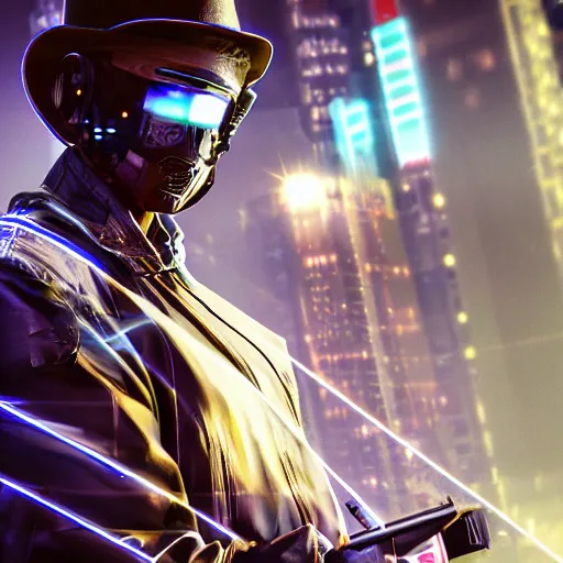 Image similar to cyber punk cowboy, great shot, 8k,