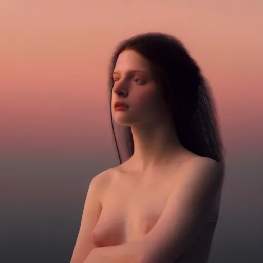 Image similar to photographic portrait of a stunningly beautiful emo renaissance female in soft dreamy light at sunset, contemporary fashion shoot, by edward robert hughes, annie leibovitz and steve mccurry, david lazar, jimmy nelsson, breathtaking, 8 k resolution, extremely detailed, beautiful, establishing shot, artistic, hyperrealistic, beautiful face, octane render