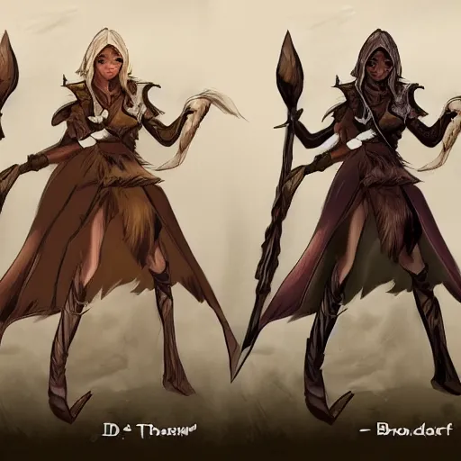 Image similar to D&D character concept art of a wood elf, sly archer, brown skin color with short three banches and a fluffy coat, fighting pose of a archer shooting, natural clothes blending in, full body pose, soft colors, fantasy, intricate, elegant, highly detailed, digital painting, artstation, concept art, smooth, sharp focus, illustration, wide angle shot, full body visible, art by artgerm and H R Giger and alphonse mucha