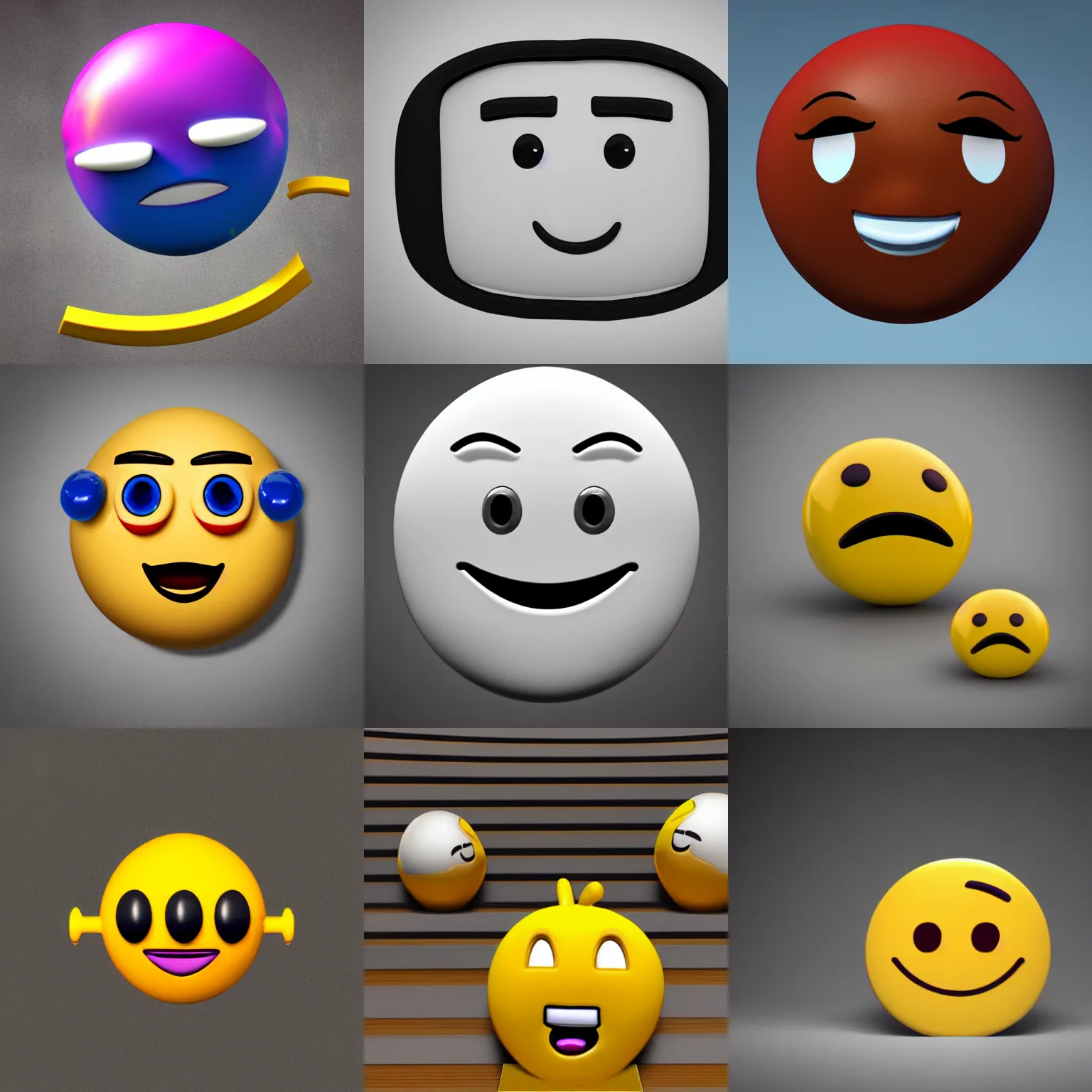 Prompt: 3 d render of an emoji that has never been seen before