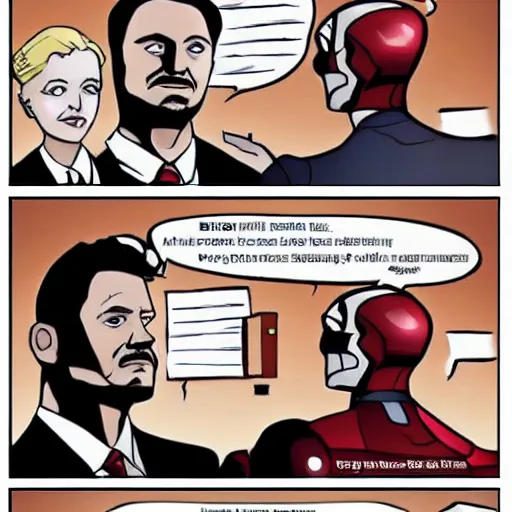 Image similar to iron man as a lawyer