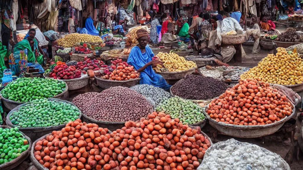 Image similar to market in djibouti, photography, realistic