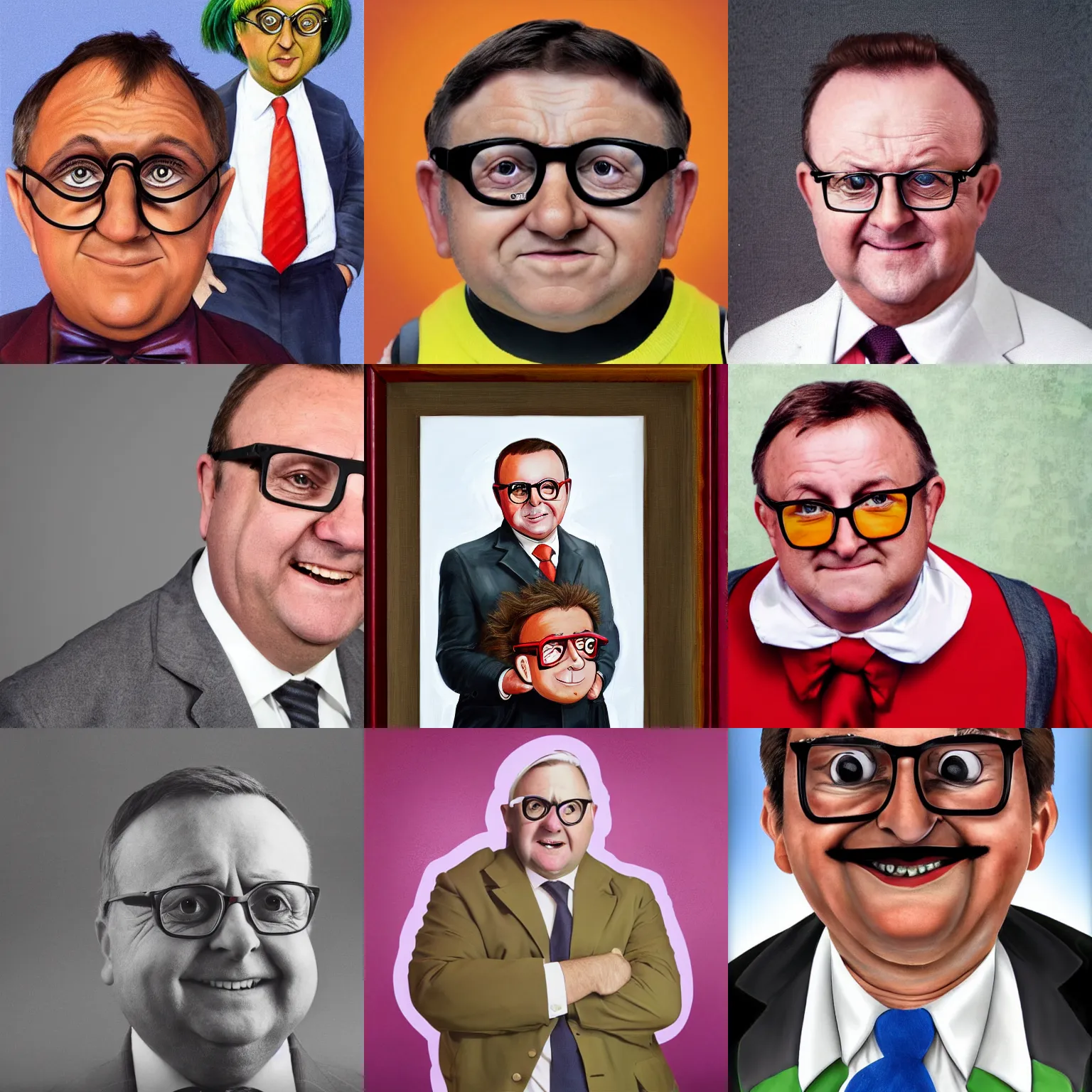 Prompt: portrait of anthony albanese with glasses as an oompa loompa