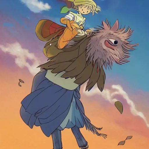 Image similar to Howl's moving castle on bird feet