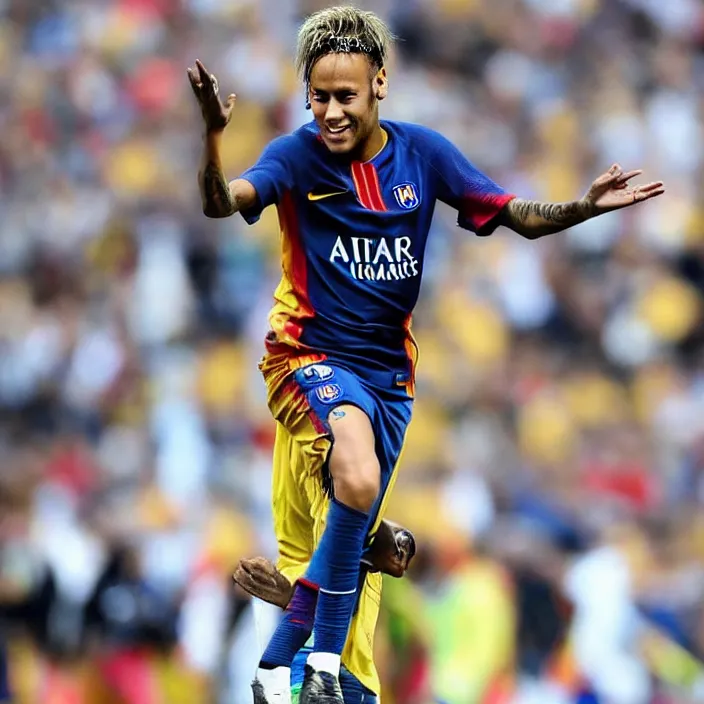 Prompt: Neymar with cat ears