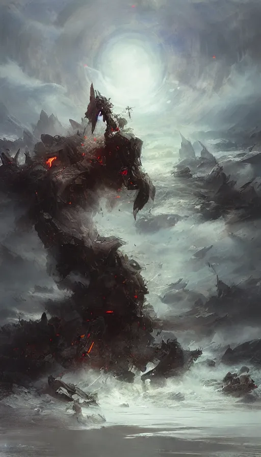 Image similar to the end of the world, by ruan jia