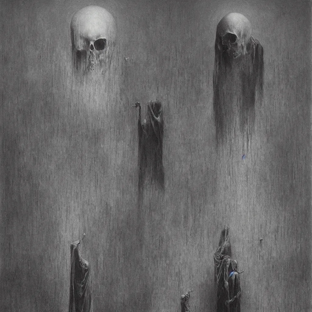 Image similar to death, zdislaw beksinski