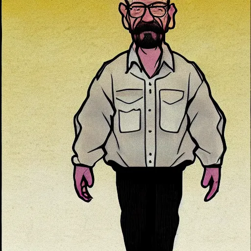 Prompt: fanart of pregnant walter white, devianart