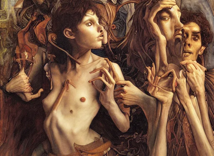 Image similar to jim henson's labyrinth by edgar maxence and caravaggio and michael whelan and delacroix style, artistic