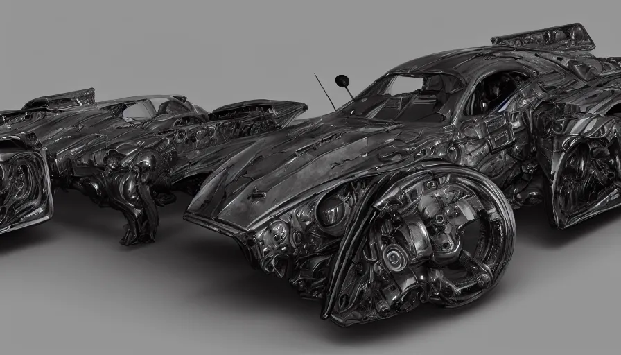 Image similar to rollcage batmobile, details, hyperdetailed, artstation, cgsociety, 8 k