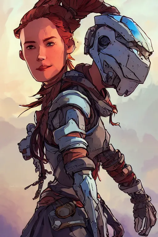 Image similar to combination suit armor aloy horizon forbidden west horizon zero dawn robot ninja mask helmet backpack tribal, art gta 5 comics, official fanart behance hd artstation by jesper ejsing, by rhads, makoto shinkai and lois van baarle, ilya kuvshinov, ossdraws radiating a glowing aura cgi rtx 2 0 2 2