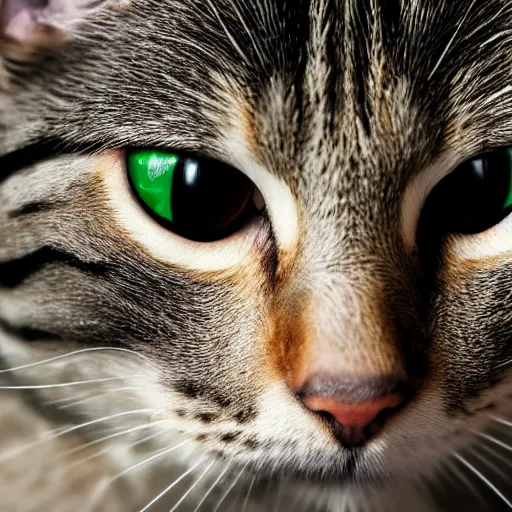 Image similar to cat soldier in call of duty warzone 4k, brown-green heterochromia, high detail, high-resolution photograph, professional photography, ultra-detail