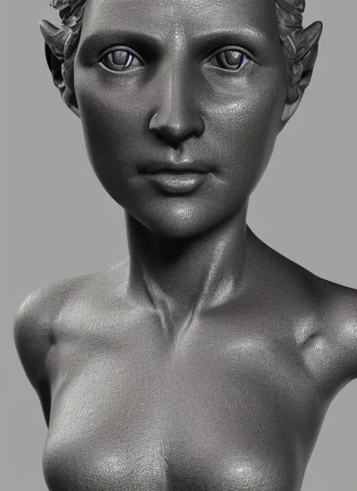 Image similar to 3D resin miniature sculpture by Jean-Baptiste Carpeaux, woman, symmetrical face, academic art, standing, realistic, 8K, Introduction factory photo, Product Introduction Photo, Hyperrealism. Subsurface scattering, raytracing, Octane Render, Zbrush, simple background