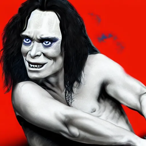 Prompt: Tommy Wiseau as a werewolf