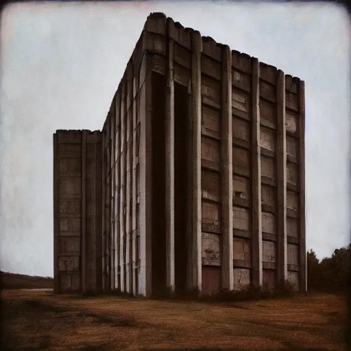 Image similar to painting of a scifi ancient civilzation victorian, brutalist architecture, todd hido