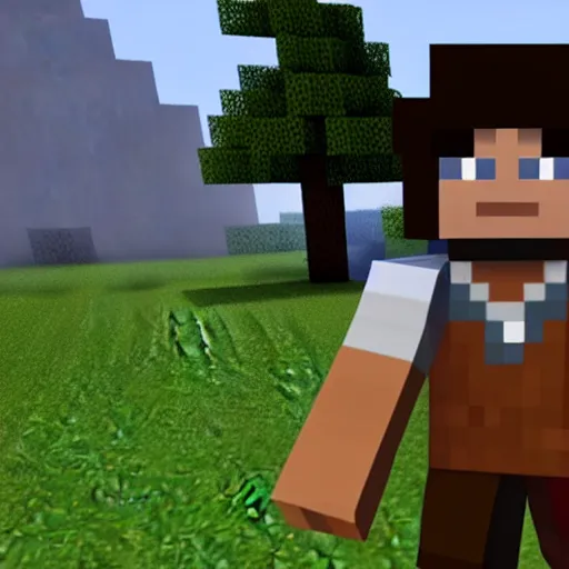 Image similar to Johnny Depp in minecraft, mojang, gameplay, pc,