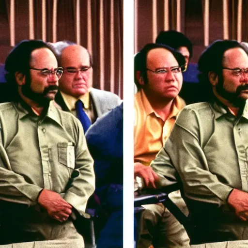 Prompt: colored photo of george costanza as a leader in the ccp, 1 9 7 5 photo, 3 5 mm film, by steve mccurry