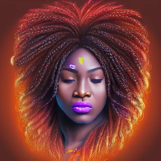 Prompt: “sango God of thunder plaited hair cowry nigeria lightning facial details proportionate dark skinned symmetrical digital art oil painting”